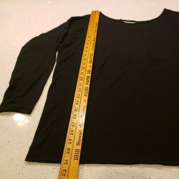 Womens Old Navy Active Black Shirt XXL Deep V Back Long Sleeve - Picture 3 of 7